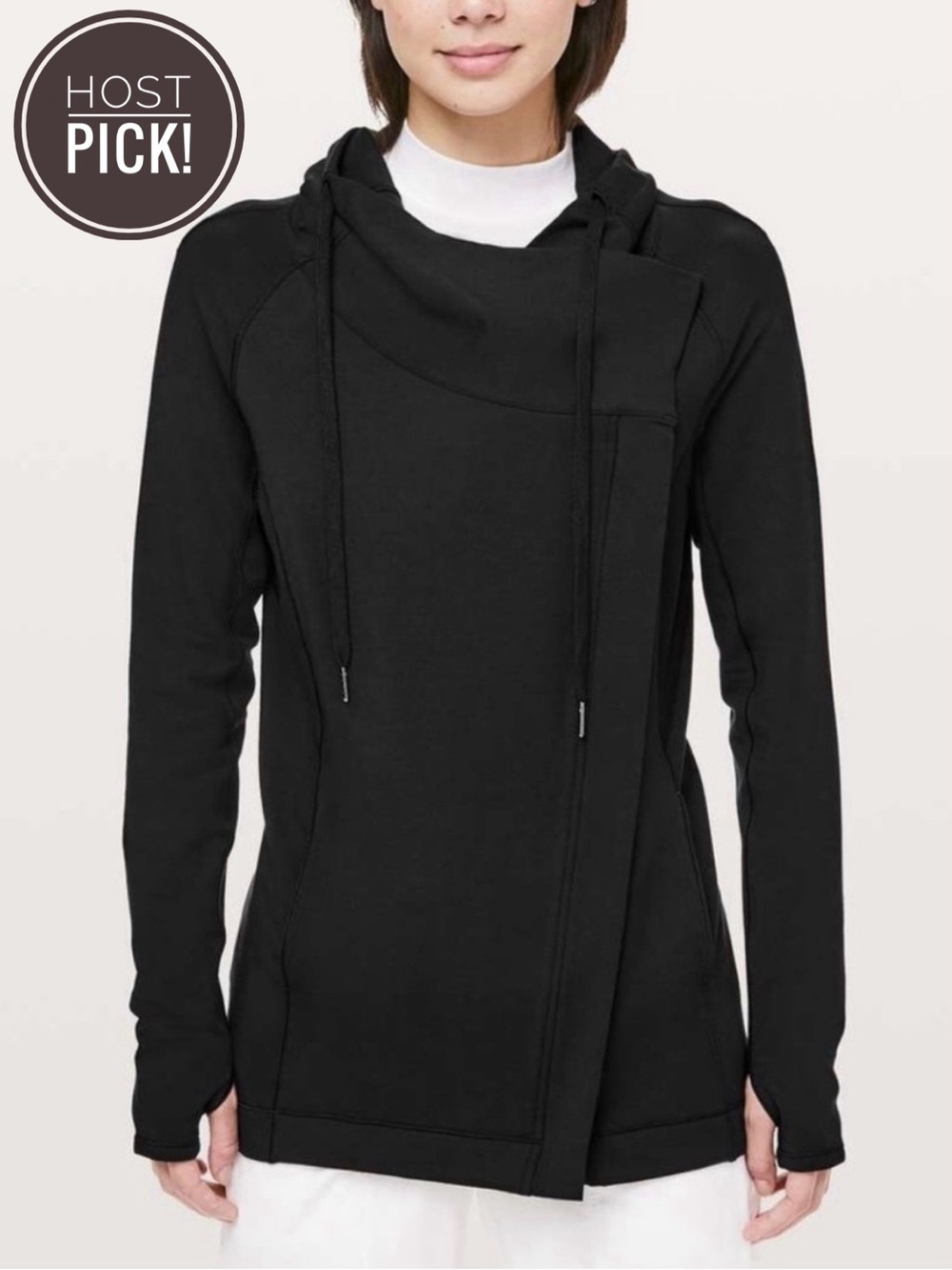 Lululemon Tunic-Length Cozy Black Jacket